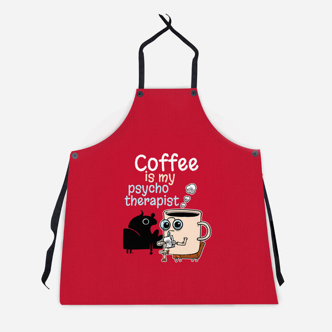 Coffee Is My Psychotherapist-Unisex-Kitchen-Apron-imisko
