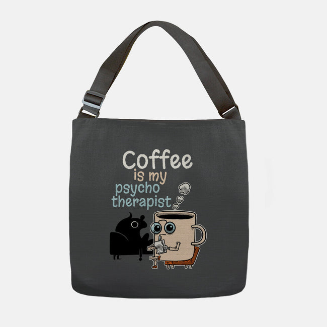 Coffee Is My Psychotherapist-None-Adjustable Tote-Bag-imisko