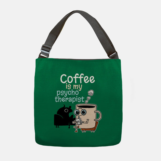 Coffee Is My Psychotherapist-None-Adjustable Tote-Bag-imisko