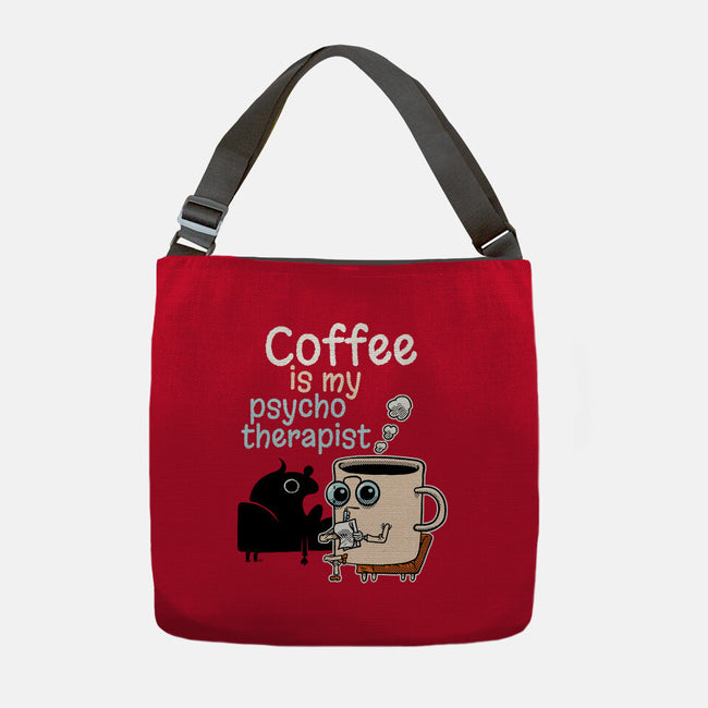 Coffee Is My Psychotherapist-None-Adjustable Tote-Bag-imisko