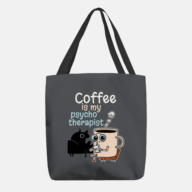 Coffee Is My Psychotherapist-None-Basic Tote-Bag-imisko