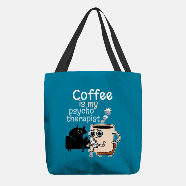 Coffee Is My Psychotherapist-None-Basic Tote-Bag-imisko