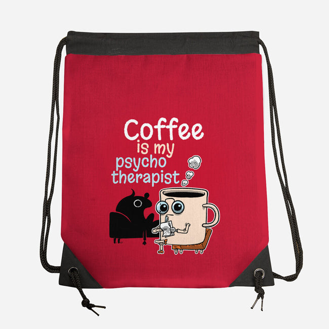 Coffee Is My Psychotherapist-None-Drawstring-Bag-imisko