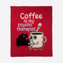 Coffee Is My Psychotherapist-None-Fleece-Blanket-imisko