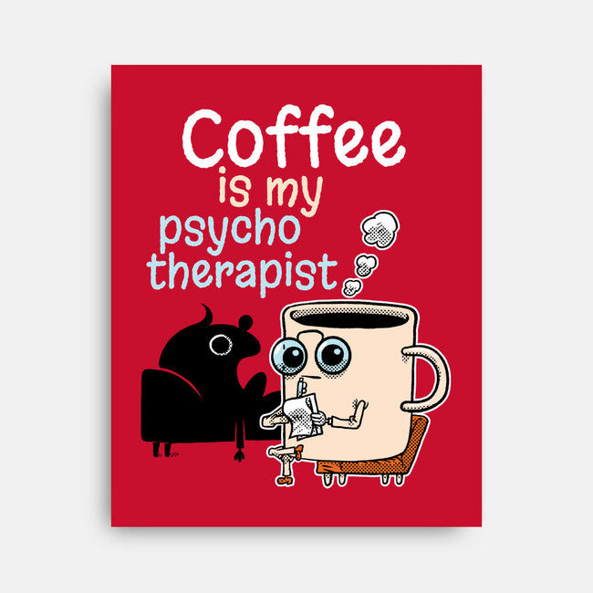 Coffee Is My Psychotherapist-None-Stretched-Canvas-imisko