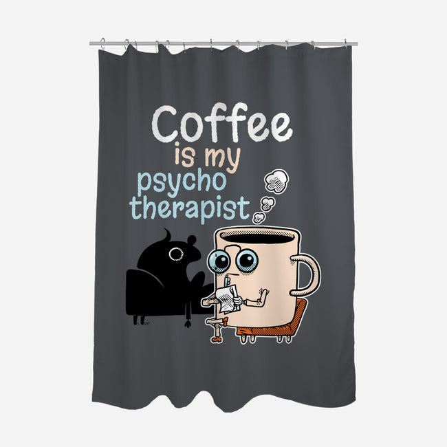 Coffee Is My Psychotherapist-None-Polyester-Shower Curtain-imisko
