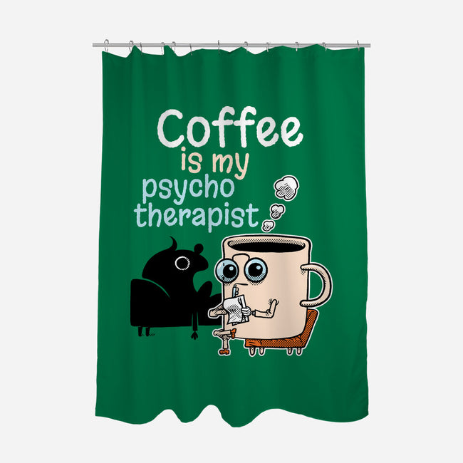 Coffee Is My Psychotherapist-None-Polyester-Shower Curtain-imisko