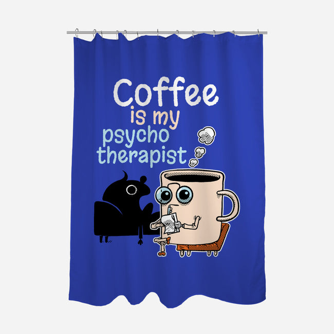 Coffee Is My Psychotherapist-None-Polyester-Shower Curtain-imisko