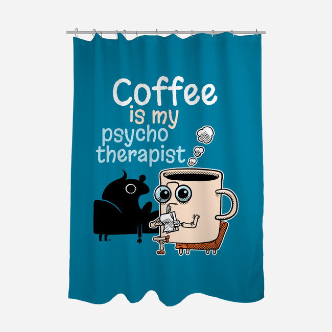 Coffee Is My Psychotherapist-None-Polyester-Shower Curtain-imisko