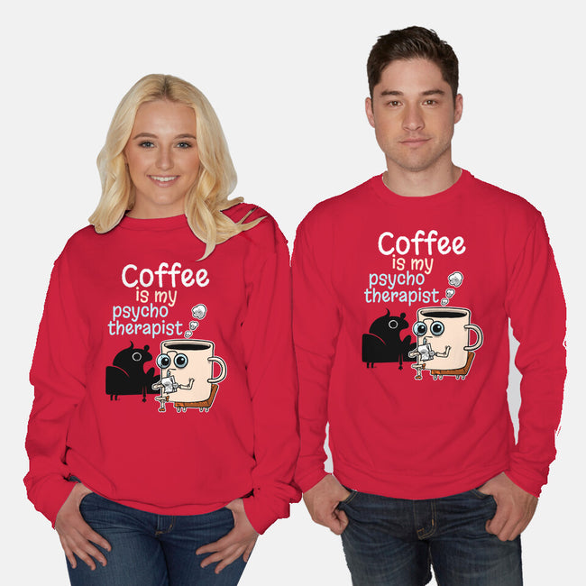 Coffee Is My Psychotherapist-Unisex-Crew Neck-Sweatshirt-imisko