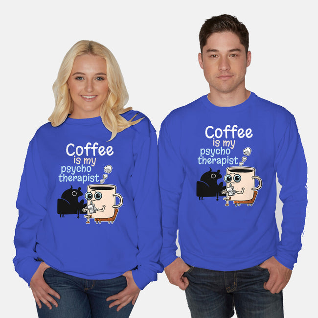 Coffee Is My Psychotherapist-Unisex-Crew Neck-Sweatshirt-imisko