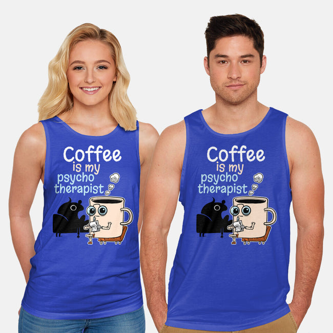 Coffee Is My Psychotherapist-Unisex-Basic-Tank-imisko