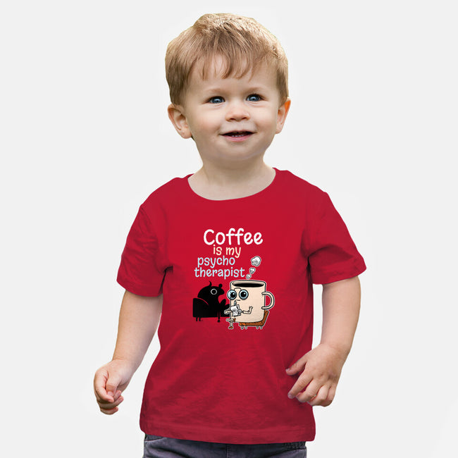 Coffee Is My Psychotherapist-Baby-Basic-Tee-imisko