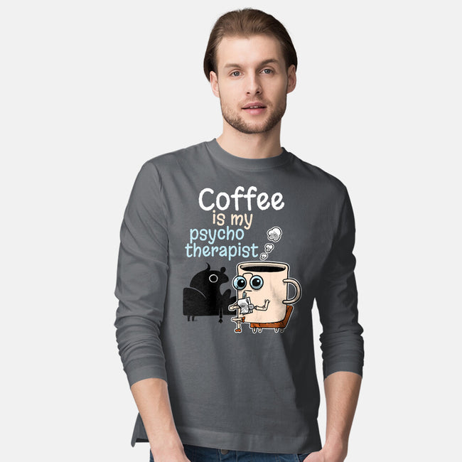 Coffee Is My Psychotherapist-Mens-Long Sleeved-Tee-imisko