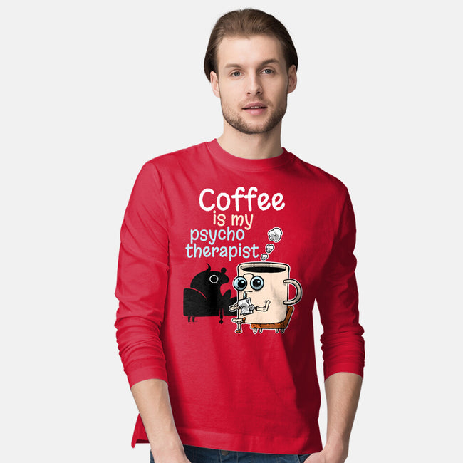 Coffee Is My Psychotherapist-Mens-Long Sleeved-Tee-imisko