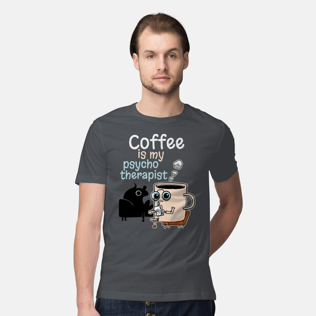 Coffee Is My Psychotherapist-Mens-Premium-Tee-imisko