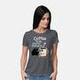 Coffee Is My Psychotherapist-Womens-Basic-Tee-imisko