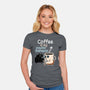 Coffee Is My Psychotherapist-Womens-Fitted-Tee-imisko