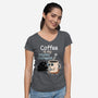 Coffee Is My Psychotherapist-Womens-V-Neck-Tee-imisko