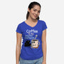 Coffee Is My Psychotherapist-Womens-V-Neck-Tee-imisko
