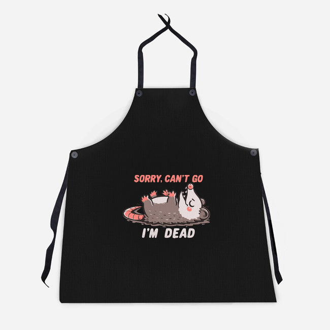 Sorry Can't Go Im Dead-Unisex-Kitchen-Apron-TechraNova