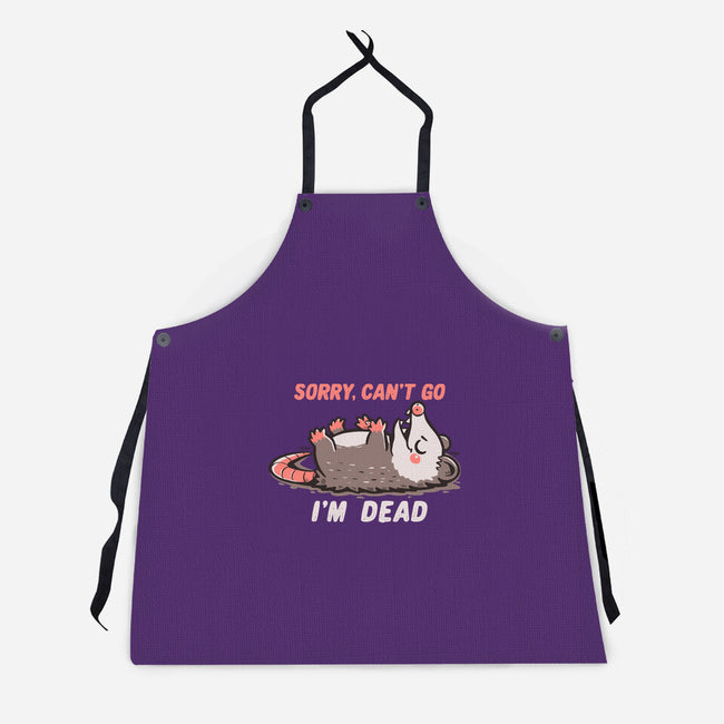 Sorry Can't Go Im Dead-Unisex-Kitchen-Apron-TechraNova