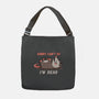 Sorry Can't Go Im Dead-None-Adjustable Tote-Bag-TechraNova