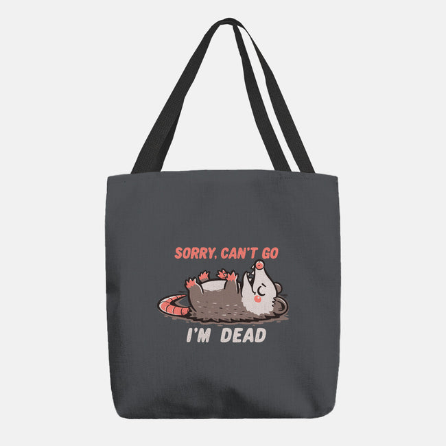 Sorry Can't Go Im Dead-None-Basic Tote-Bag-TechraNova