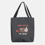 Sorry Can't Go Im Dead-None-Basic Tote-Bag-TechraNova