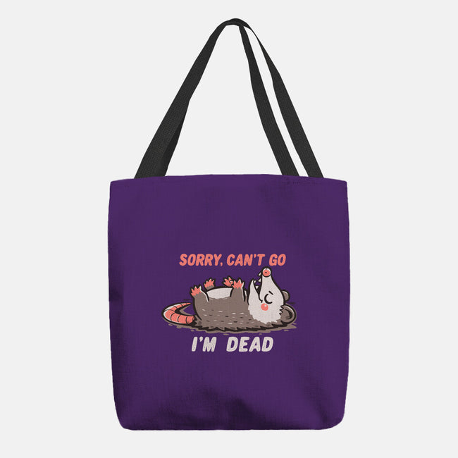 Sorry Can't Go Im Dead-None-Basic Tote-Bag-TechraNova