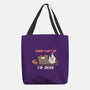 Sorry Can't Go Im Dead-None-Basic Tote-Bag-TechraNova