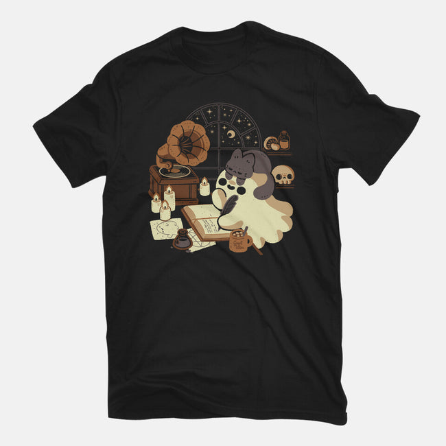 Spooky Cute Ghost Lofi-Womens-Fitted-Tee-xMorfina
