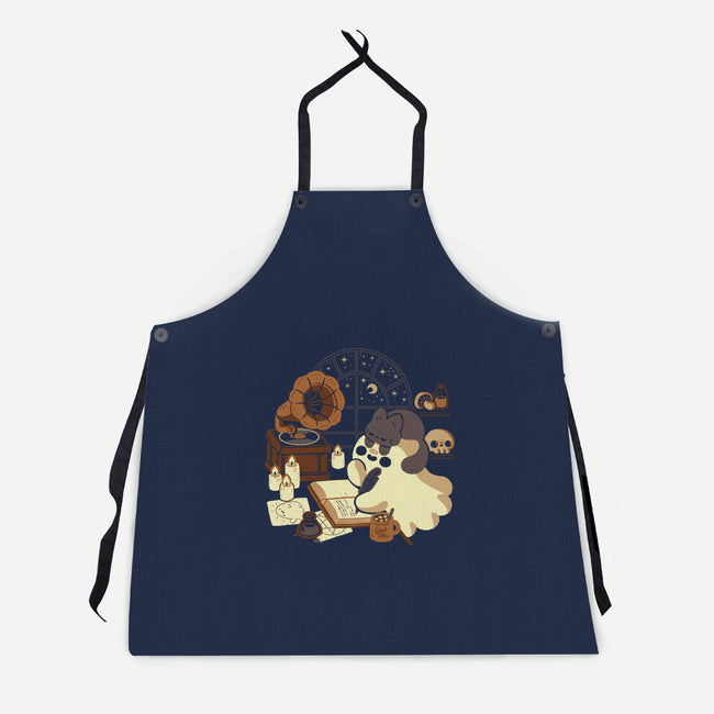 Spooky Cute Ghost Lofi-Unisex-Kitchen-Apron-xMorfina