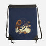 Spooky Cute Ghost Lofi-None-Drawstring-Bag-xMorfina