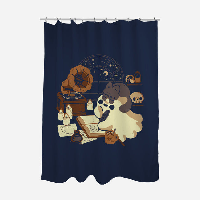 Spooky Cute Ghost Lofi-None-Polyester-Shower Curtain-xMorfina