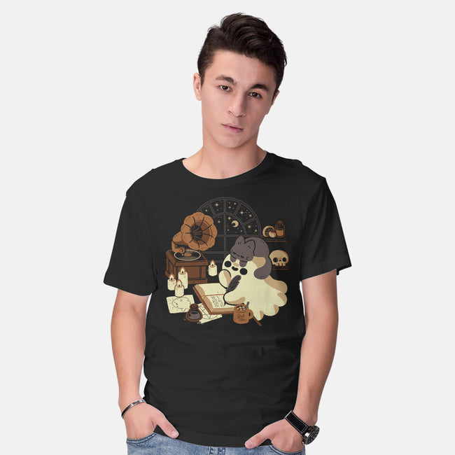 Spooky Cute Ghost Lofi-Mens-Basic-Tee-xMorfina