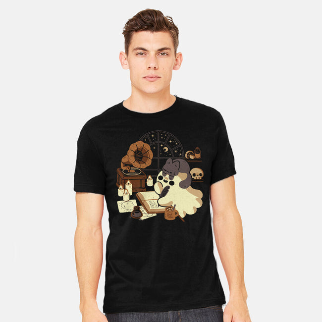 Spooky Cute Ghost Lofi-Mens-Heavyweight-Tee-xMorfina