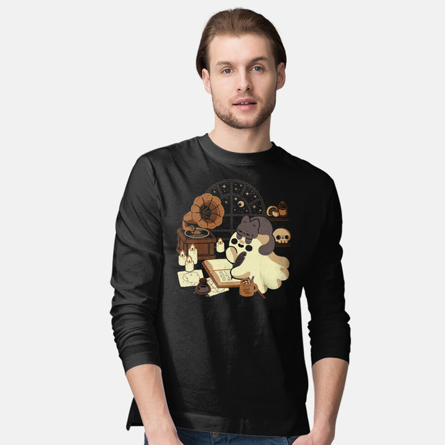 Spooky Cute Ghost Lofi-Mens-Long Sleeved-Tee-xMorfina