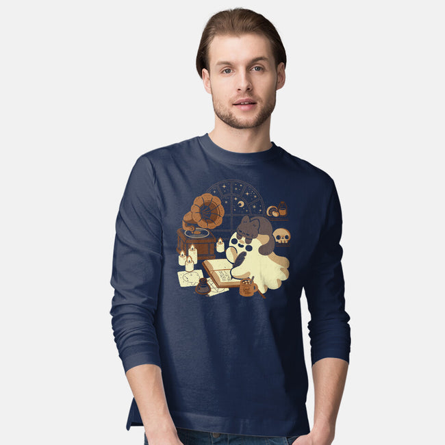 Spooky Cute Ghost Lofi-Mens-Long Sleeved-Tee-xMorfina