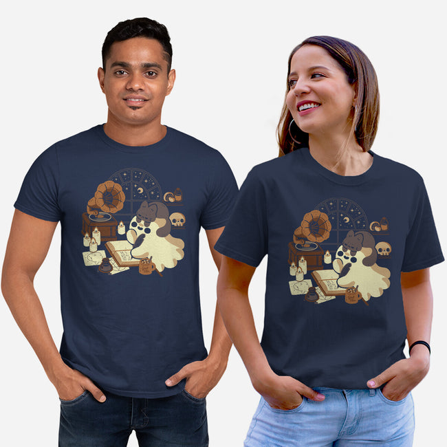 Spooky Cute Ghost Lofi-Unisex-Basic-Tee-xMorfina