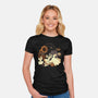 Spooky Cute Ghost Lofi-Womens-Fitted-Tee-xMorfina