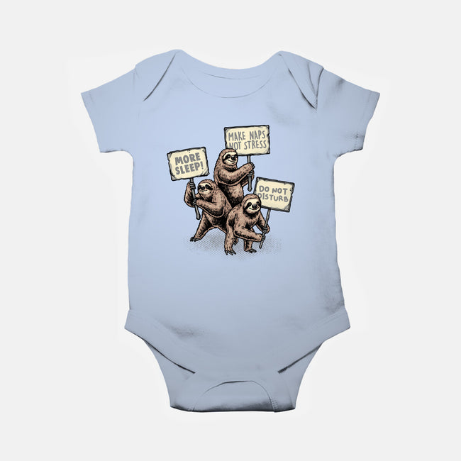 Sloths Unite-Baby-Basic-Onesie-glitchygorilla