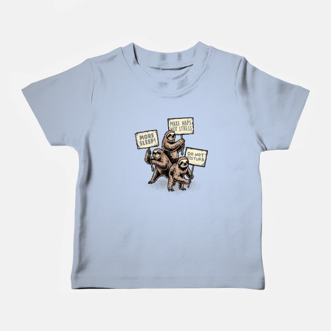 Sloths Unite-Baby-Basic-Tee-glitchygorilla