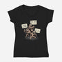 Sloths Unite-Womens-V-Neck-Tee-glitchygorilla