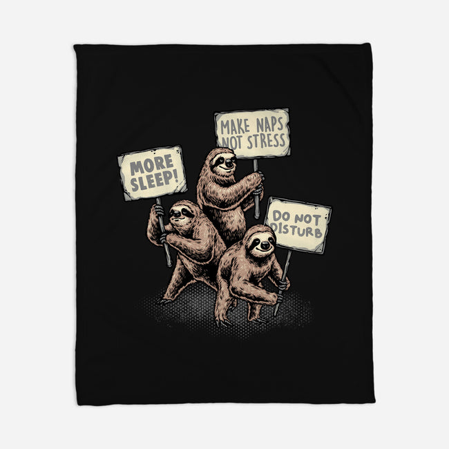 Sloths Unite-None-Fleece-Blanket-glitchygorilla
