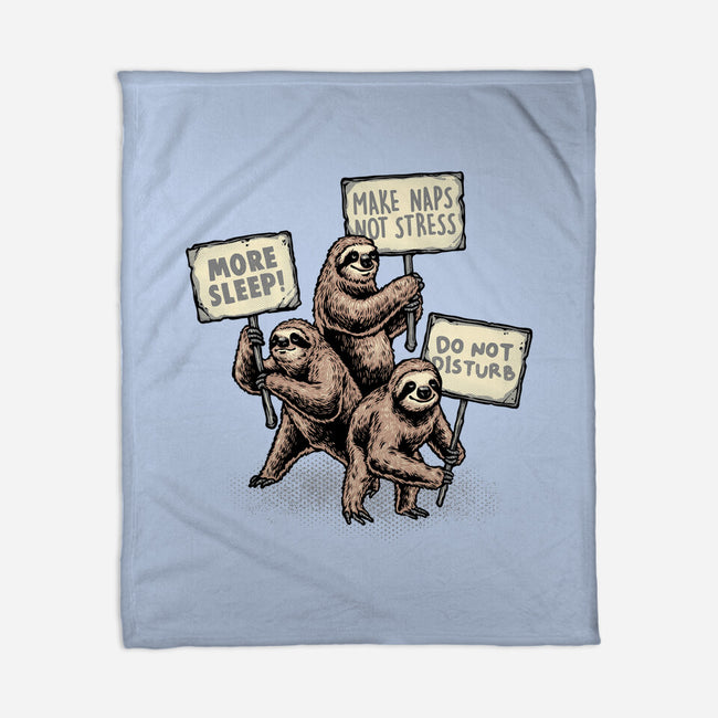 Sloths Unite-None-Fleece-Blanket-glitchygorilla