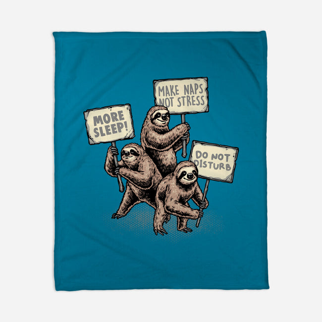 Sloths Unite-None-Fleece-Blanket-glitchygorilla