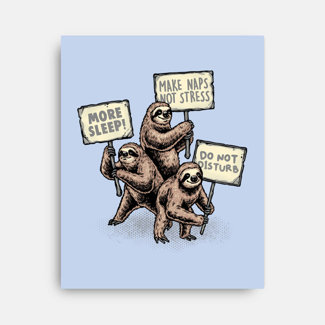 Sloths Unite-None-Stretched-Canvas-glitchygorilla