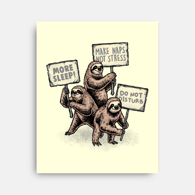 Sloths Unite-None-Stretched-Canvas-glitchygorilla