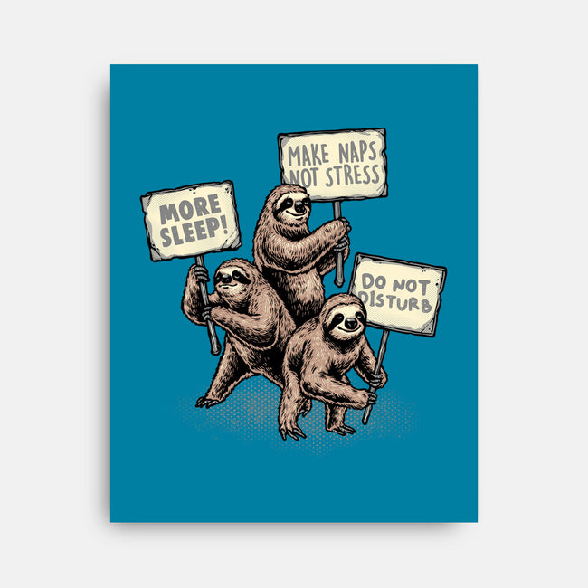 Sloths Unite-None-Stretched-Canvas-glitchygorilla